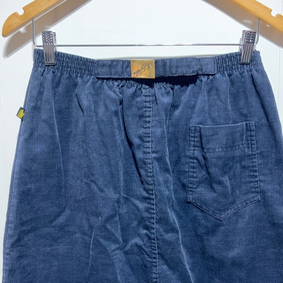 SASSON Vintage 80's Navy Blue Corduroy Midi Skirt Size Medium - Picture 4 of 5
